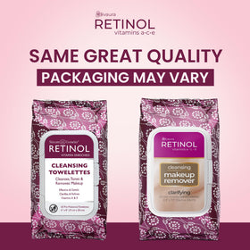 Retinol LIVAURA open wipe detail displaying moist texture for effective makeup removal