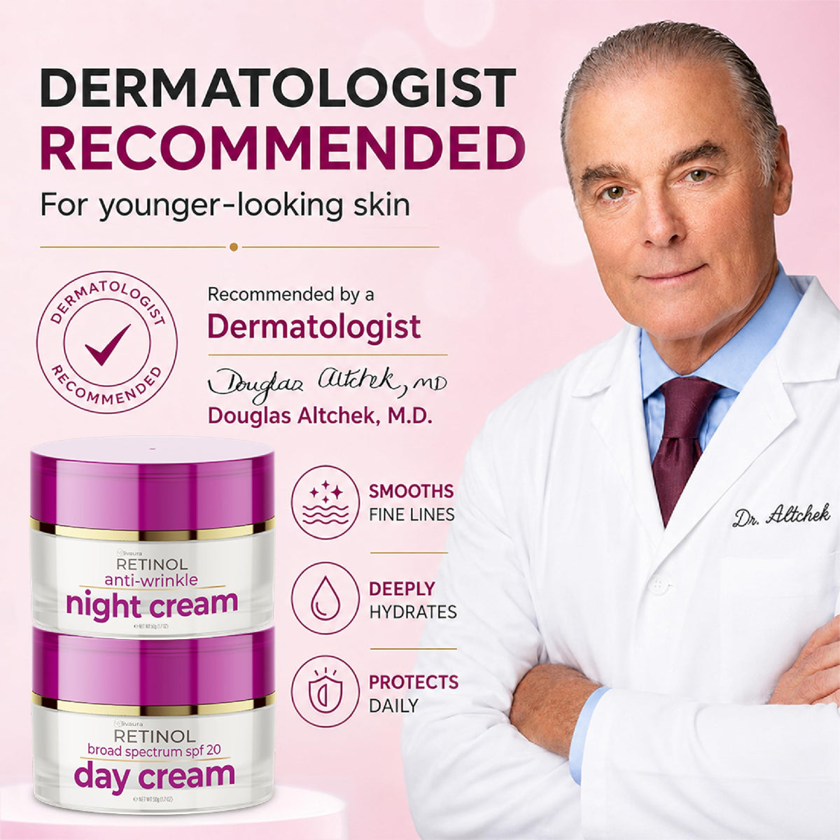 LIVAURA applying cream to cheek for fast morning absorption