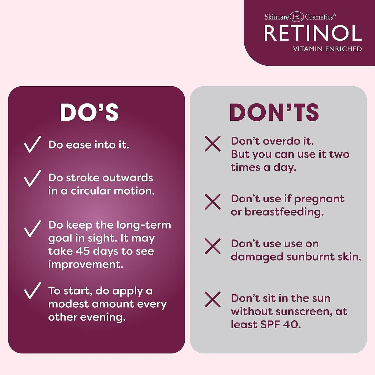 Retinol LIVAURA size comparison in hand showing compact pack portability benefit