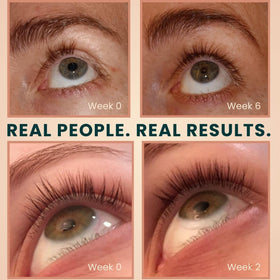 Live Fraiche eyebrow application with spoolie demonstrating neat, even coverage