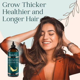 Live Fraiche hair length comparison after regular use suggesting improved manageability
