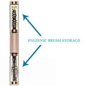 Live Fraiche tube next to coin showing compact size and portability benefit