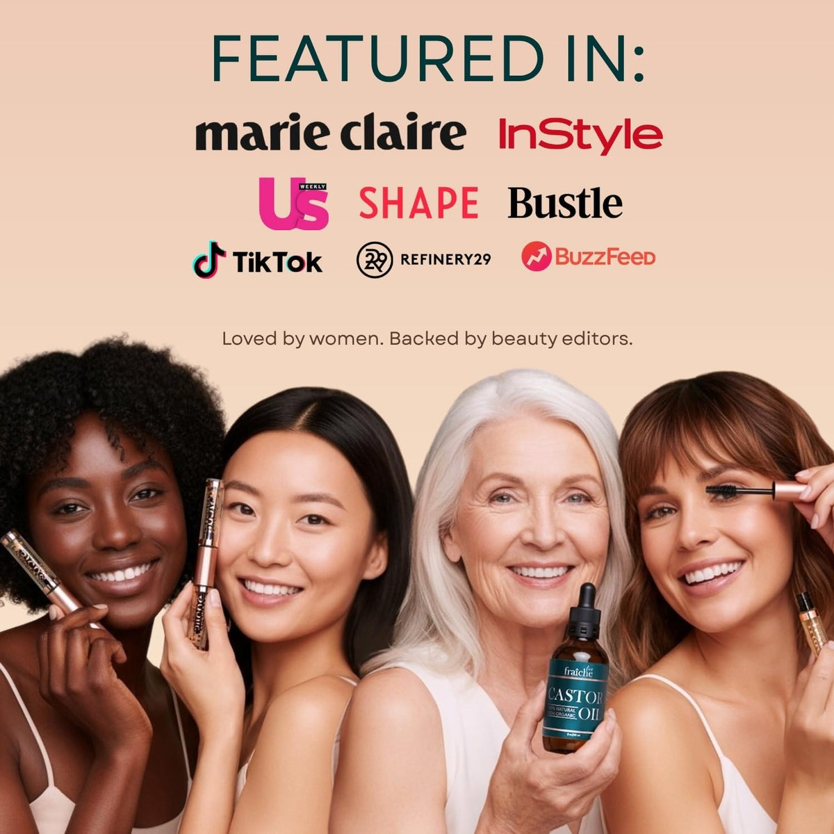 Live Fraiche applied to skin showing moisturized, smoother-looking complexion