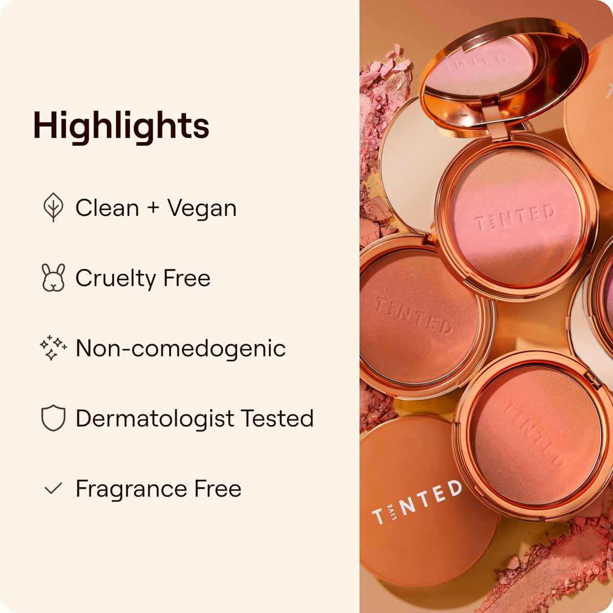 Live Tinted huebeam back label showing ingredients like hyaluronic acid