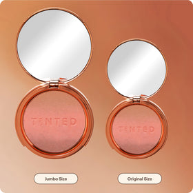 Live Tinted compact in hand showing true scale and portability benefit