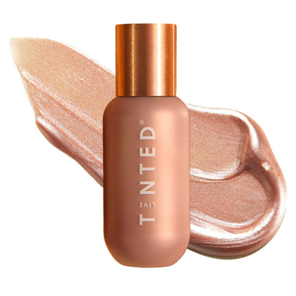 Live Tinted bottle front view showing Dawn highlighter for instant glow