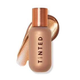 Live Tinted front packaging of Hueglow Dusk showing bottle and label for clear product ID and retail appeal