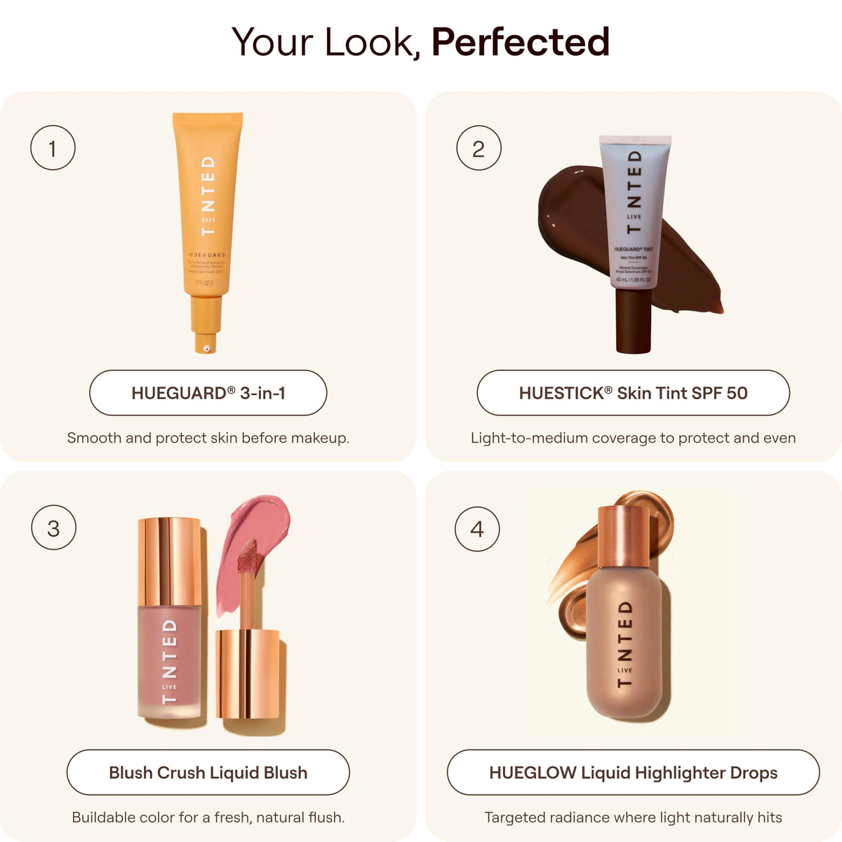 Live Tinted lifestyle image of evening look with dewy glow demonstrating longwear luminous effect