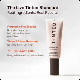 Live Tinted application with fingers demonstrating quick, streak-free blending