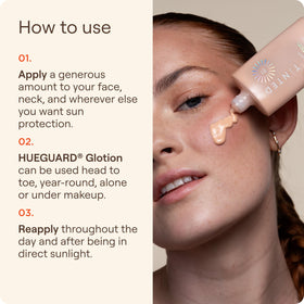 Live Tinted application on model demonstrating dewy, primed skin