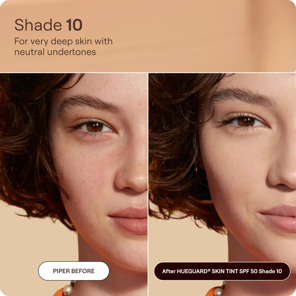 Live Tinted brush application building coverage with Hueguard for seamless finish