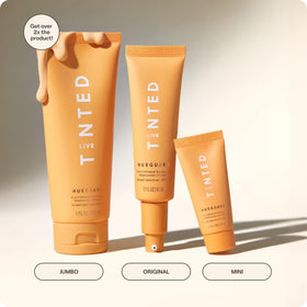 Live Tinted Hueguard ingredient label close-up highlighting mineral zinc oxide protection