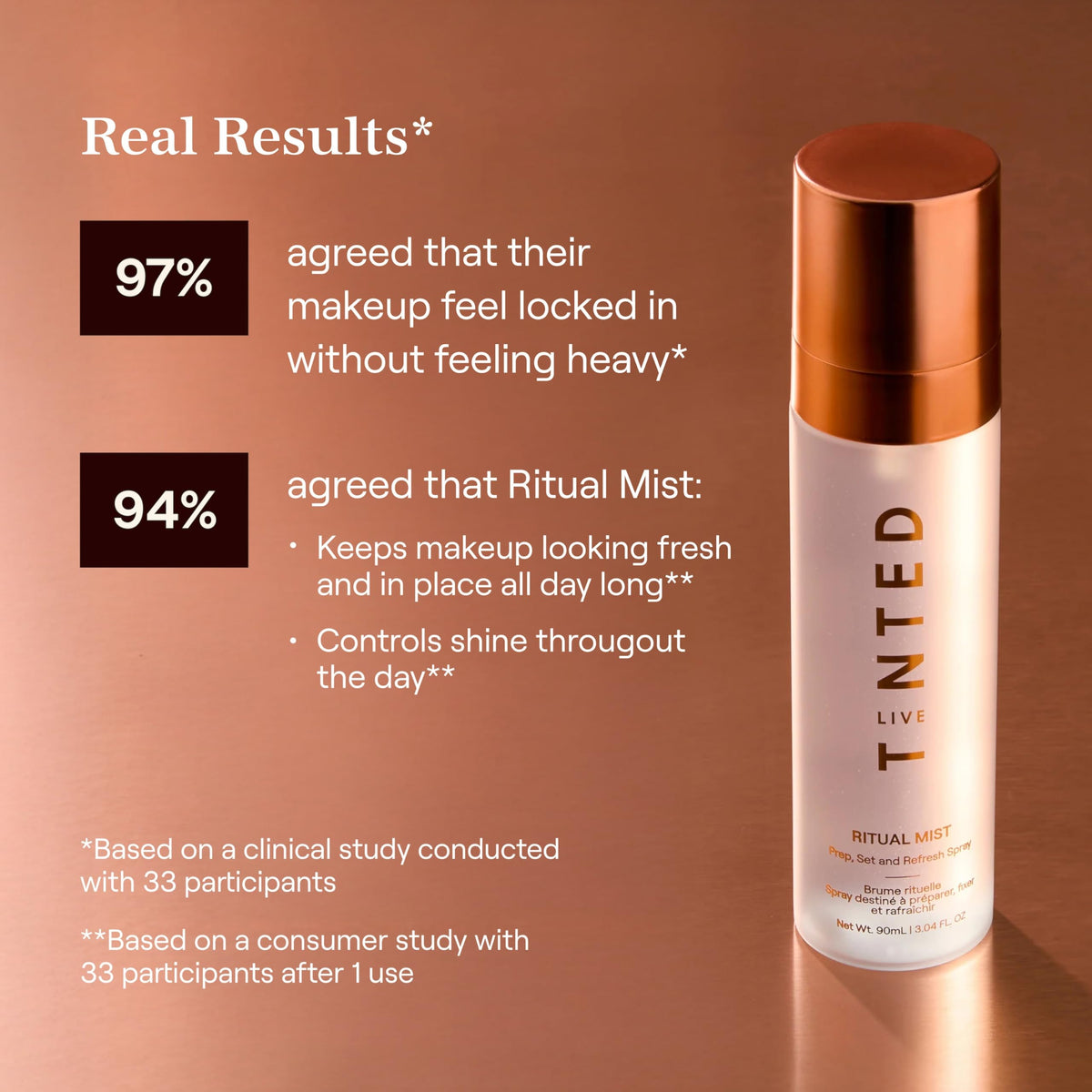 Live Tinted texture droplet demonstrating lightweight, non-greasy formula for comfort