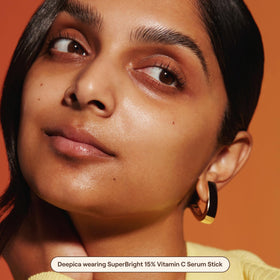 Live Tinted application on cheek demonstrating targeted brightening