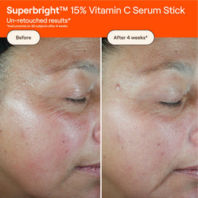 Live Tinted melted serum droplet showing lightweight absorbent finish