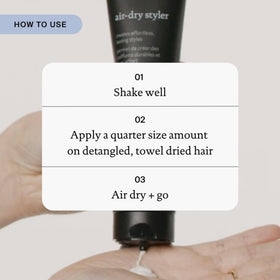 Living Proof label detail with directions emphasizing easy-to-follow usage benefit