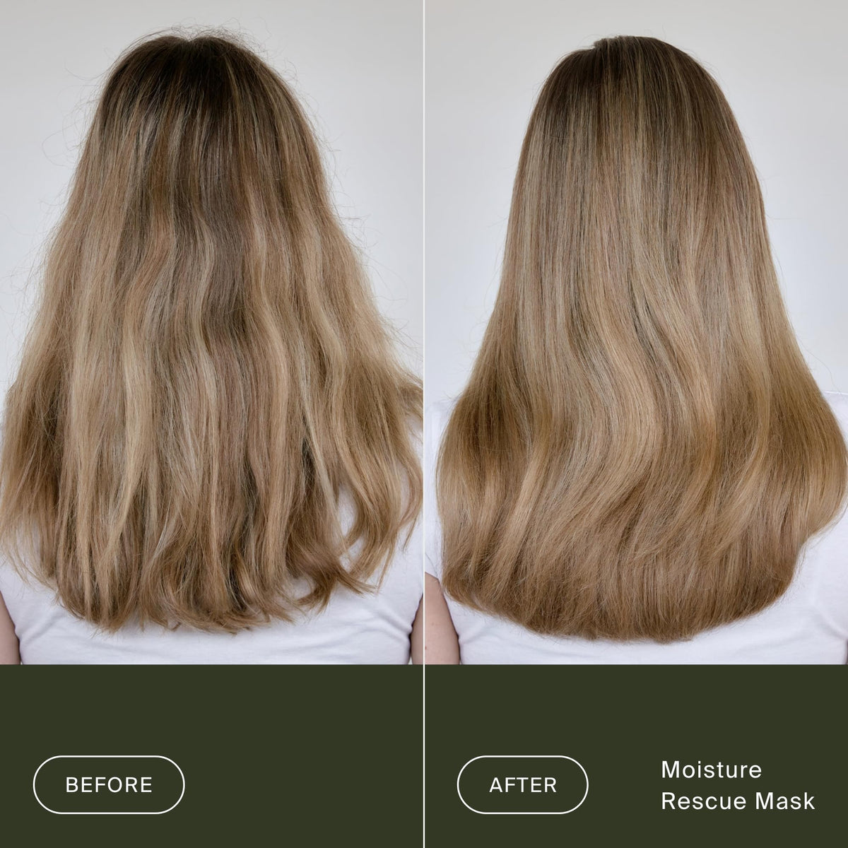 Living Proof applying mask to damp hair in shower for fast treatment