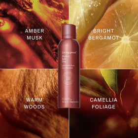 Living Proof applying to roots on model showing quick refresh and natural finish benefit