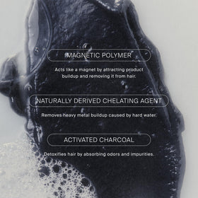 Living Proof in-shower use with lather on hair indicating thorough cleanse