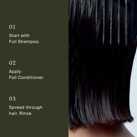 Living Proof ingredient label close-up showing silicone-free benefit
