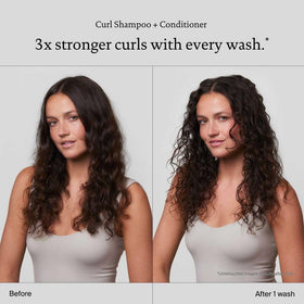 Living Proof curl definer applied to wet hair for definition
