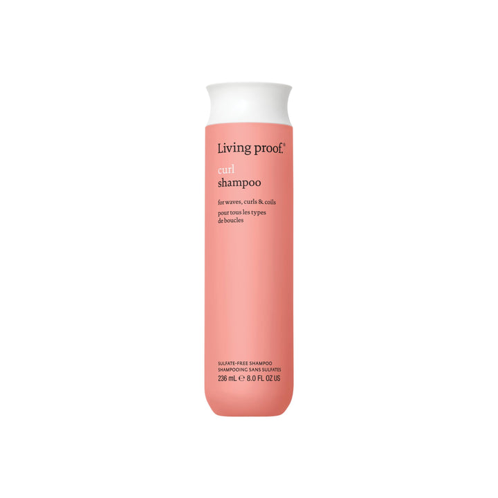 Living Proof curl shampoo front packaging showing clean design and benefit