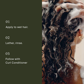 Living Proof curl shampoo in bathroom lifestyle setting for salon-quality feel