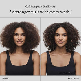 Living Proof curl shampoo pump close-up demonstrating easy dispensing