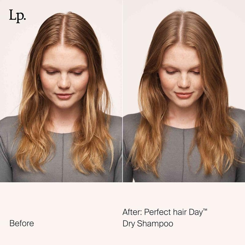 Application at roots showing Living Proof absorbing oil for visibly refreshed hair
