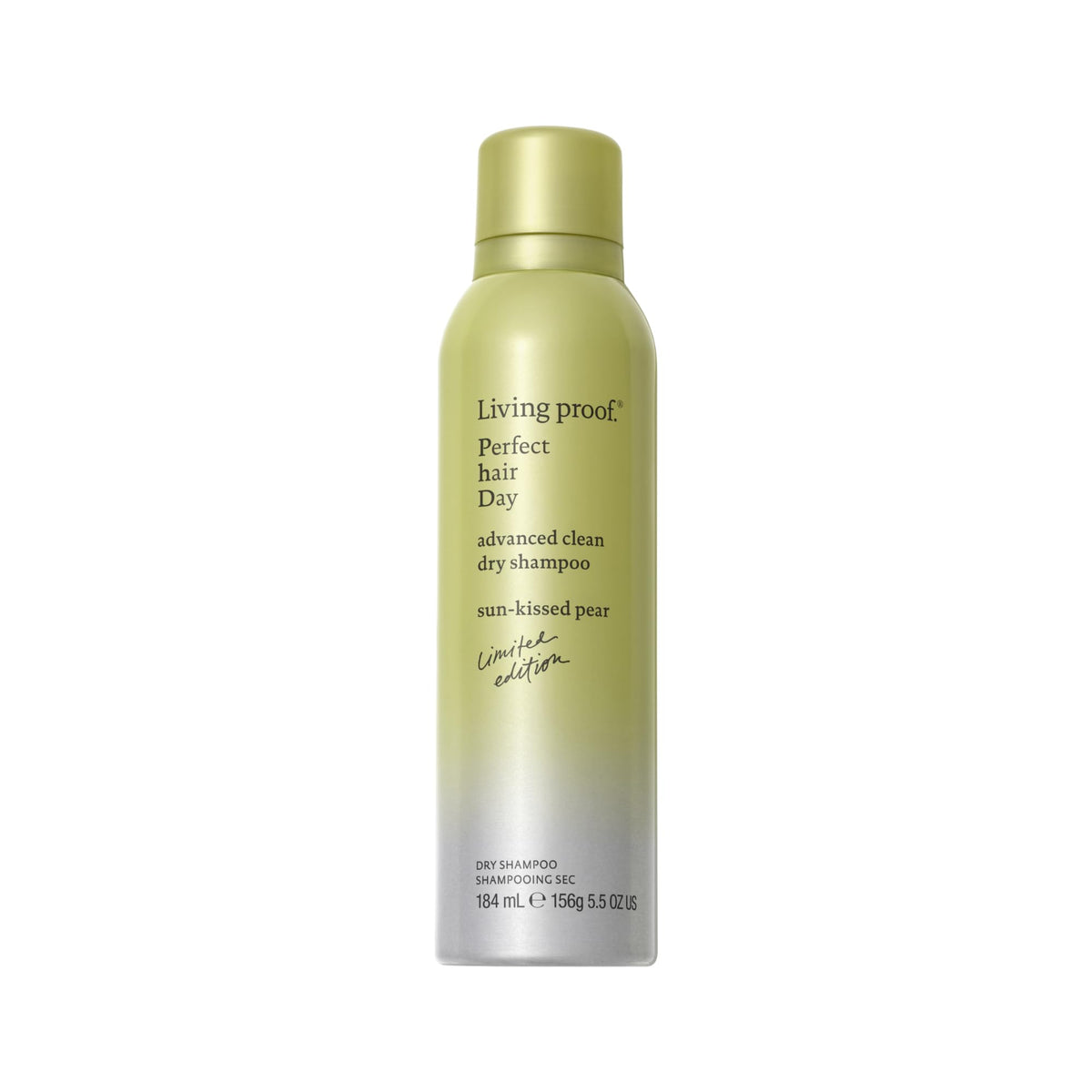 Living Proof front packaging showing bottle and label, highlights clean benefits