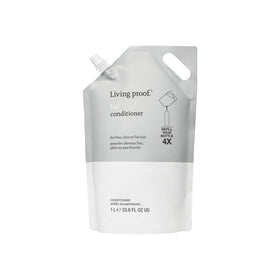 Living Proof front pump bottle showing product and easy dispensing benefit