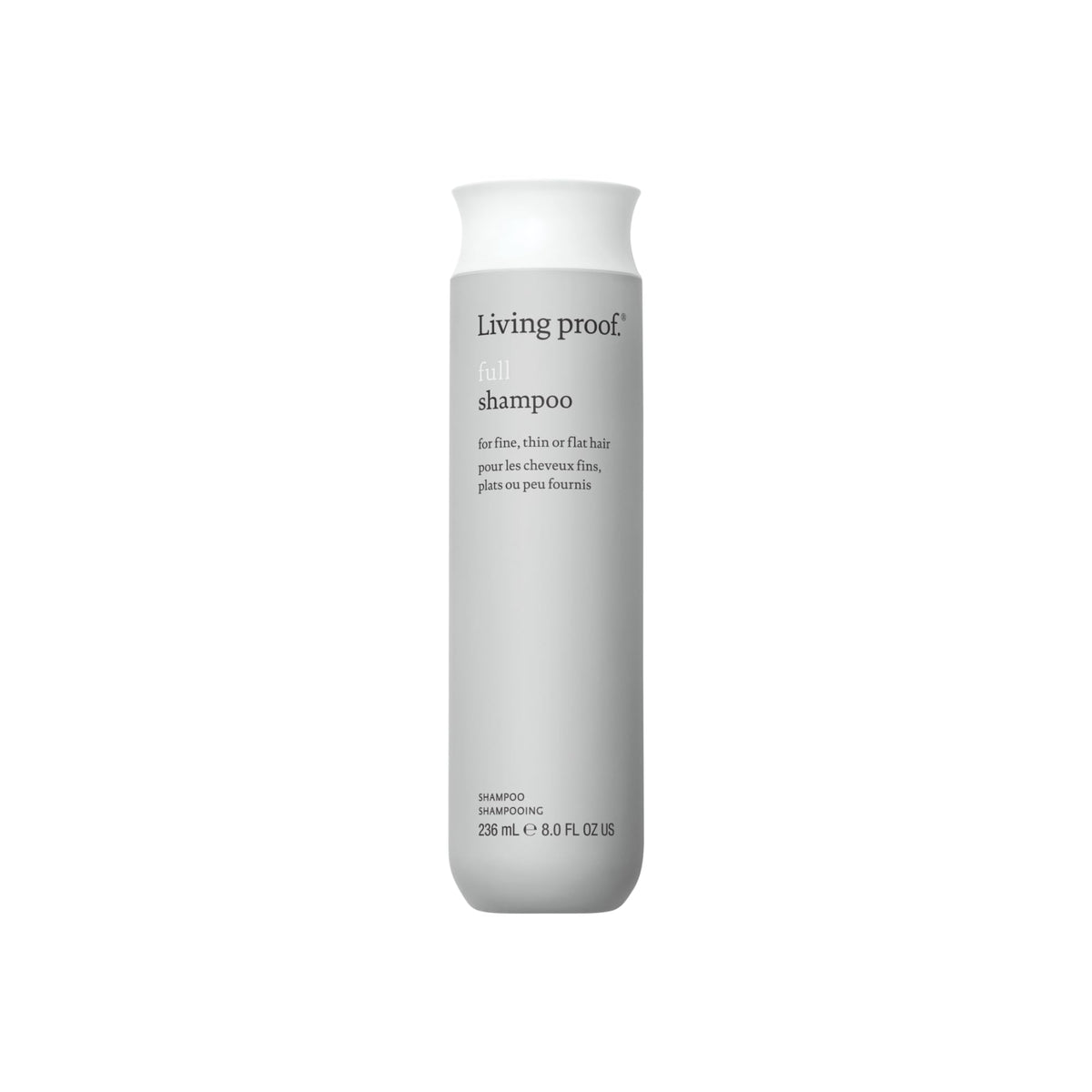 Living Proof Full Shampoo front packaging showing clear label and volume benefit