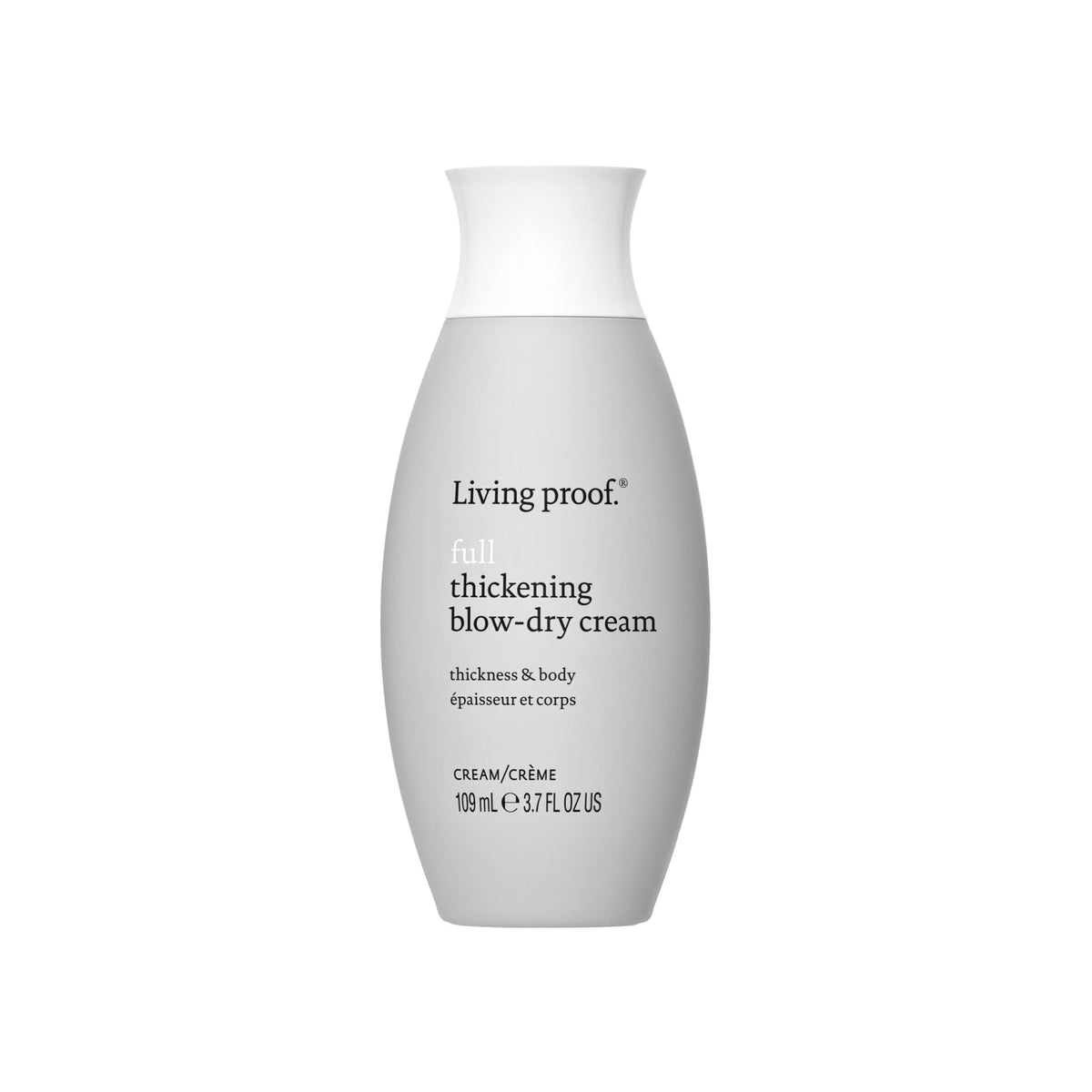 Living Proof product front packaging showing cream benefits and size