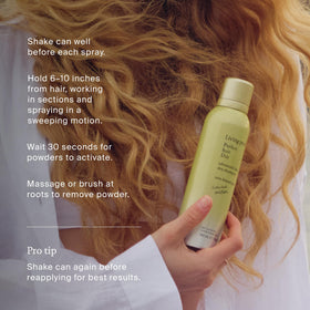 Living Proof label close-up showing ingredients and advanced cleaning technology
