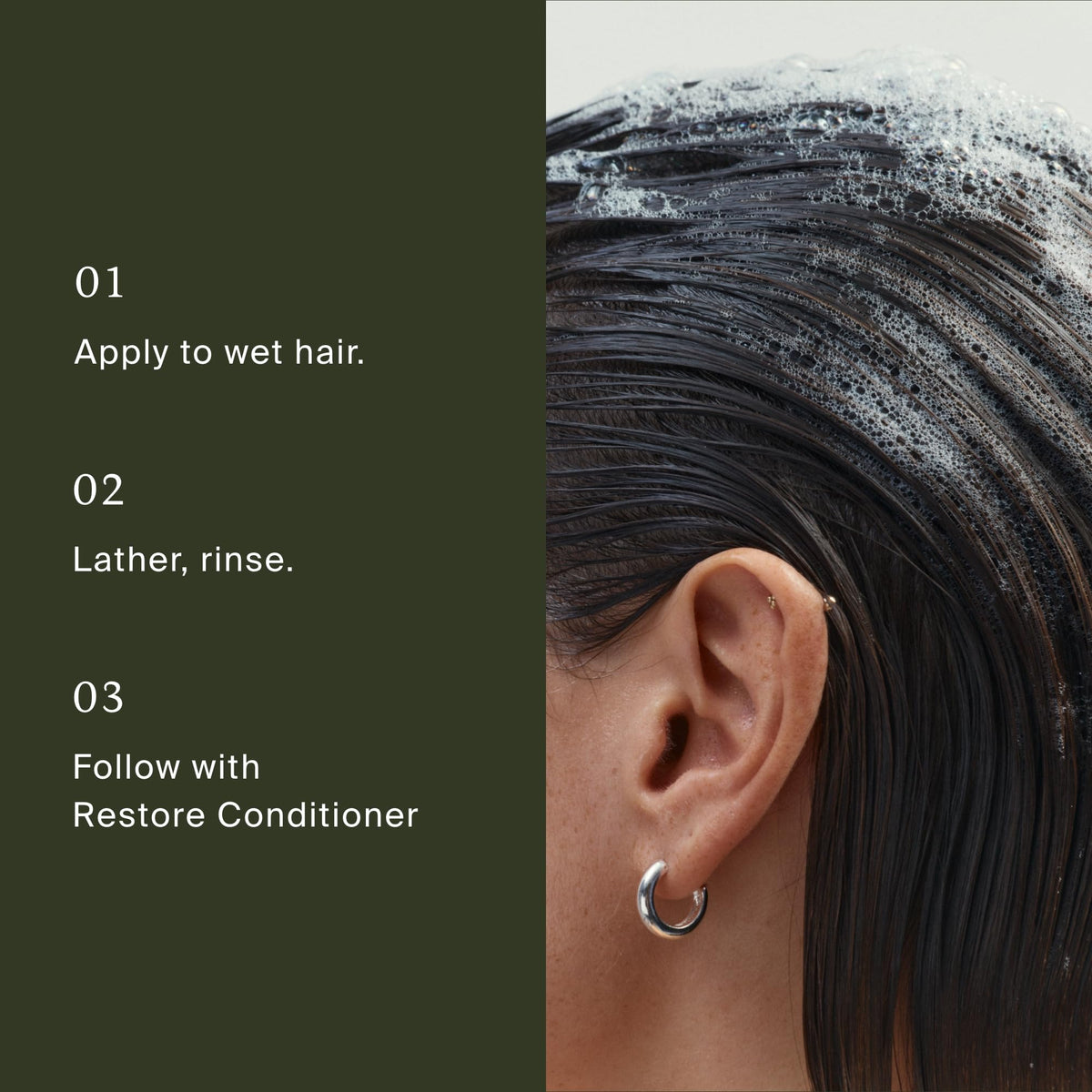 Living Proof label close-up showing key ingredients and transparency benefit