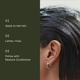 Living Proof label close-up showing key ingredients and transparency benefit