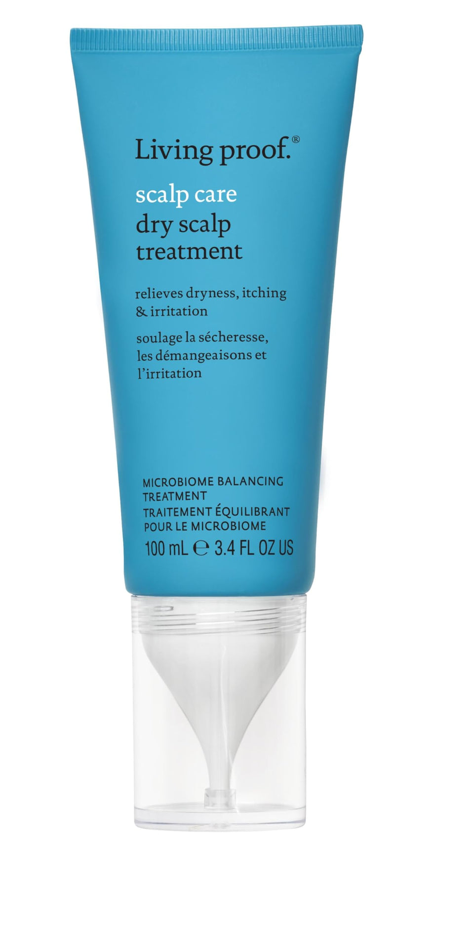 Living Proof front packaging showing product and calming benefit