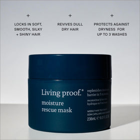 Living Proof 8 oz jar beside cap showing product size and scale