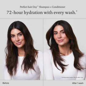 Living Proof hair texture closeup demonstrating hydrated shine