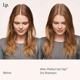 Living Proof texture shot showing powder absorption for fresher hair feel