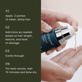 Living Proof on a bathroom vanity in a lifestyle scene for everyday at-home treatment use