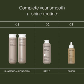 Living Proof model outdoors showcasing frizz control in humid conditions