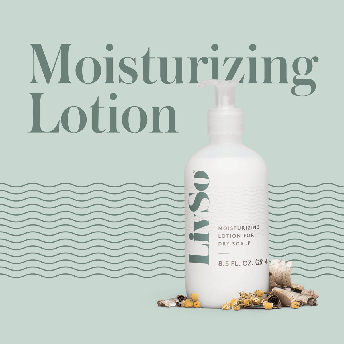 LivSo lotion texture closeup, illustrating lightweight non-greasy finish for easy absorption