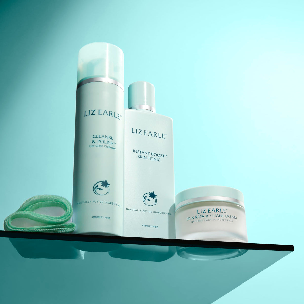 Liz Earle rosemary and chamomile ingredients highlighting calming antioxidant benefit