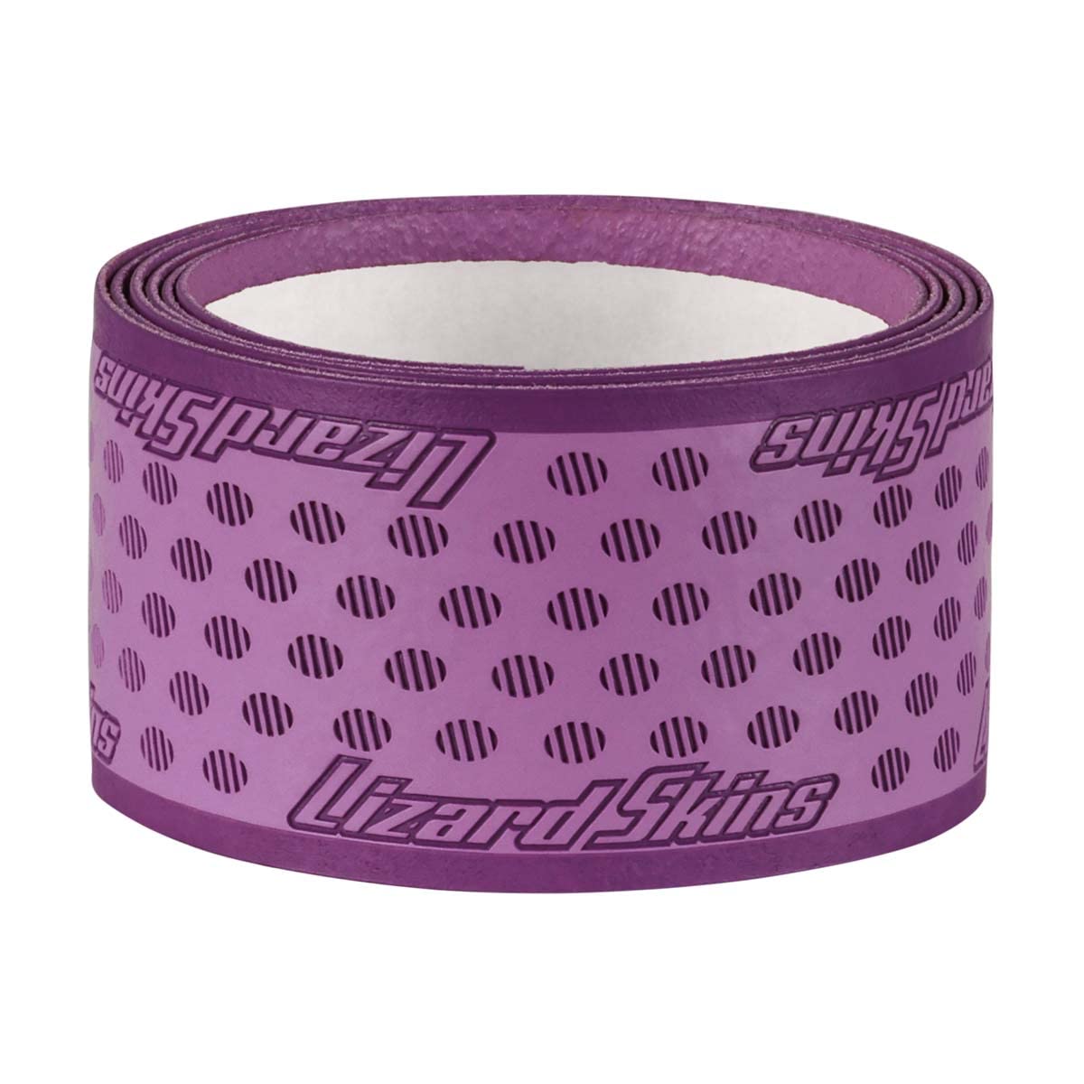 Lizard Skins front packaging showing violet purple grip and included tape, clear product details