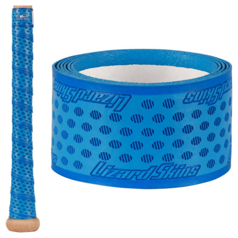 Lizard Skins DSP Ultra front packaging showing Polar Blue grip and length benefit