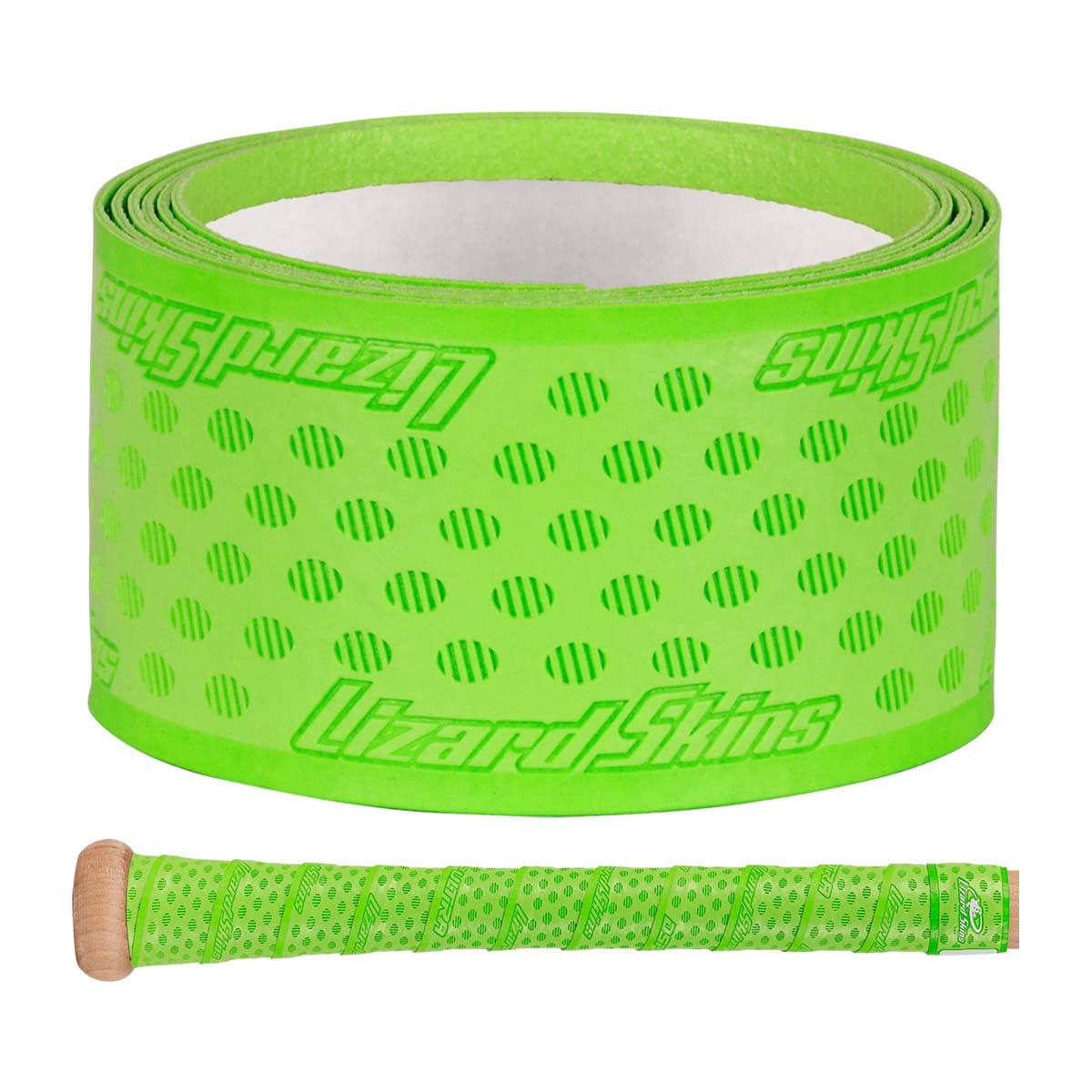 Lizard Skins DSP Ultra wrapped on bat in use demonstrating secure hold and reduced vibration