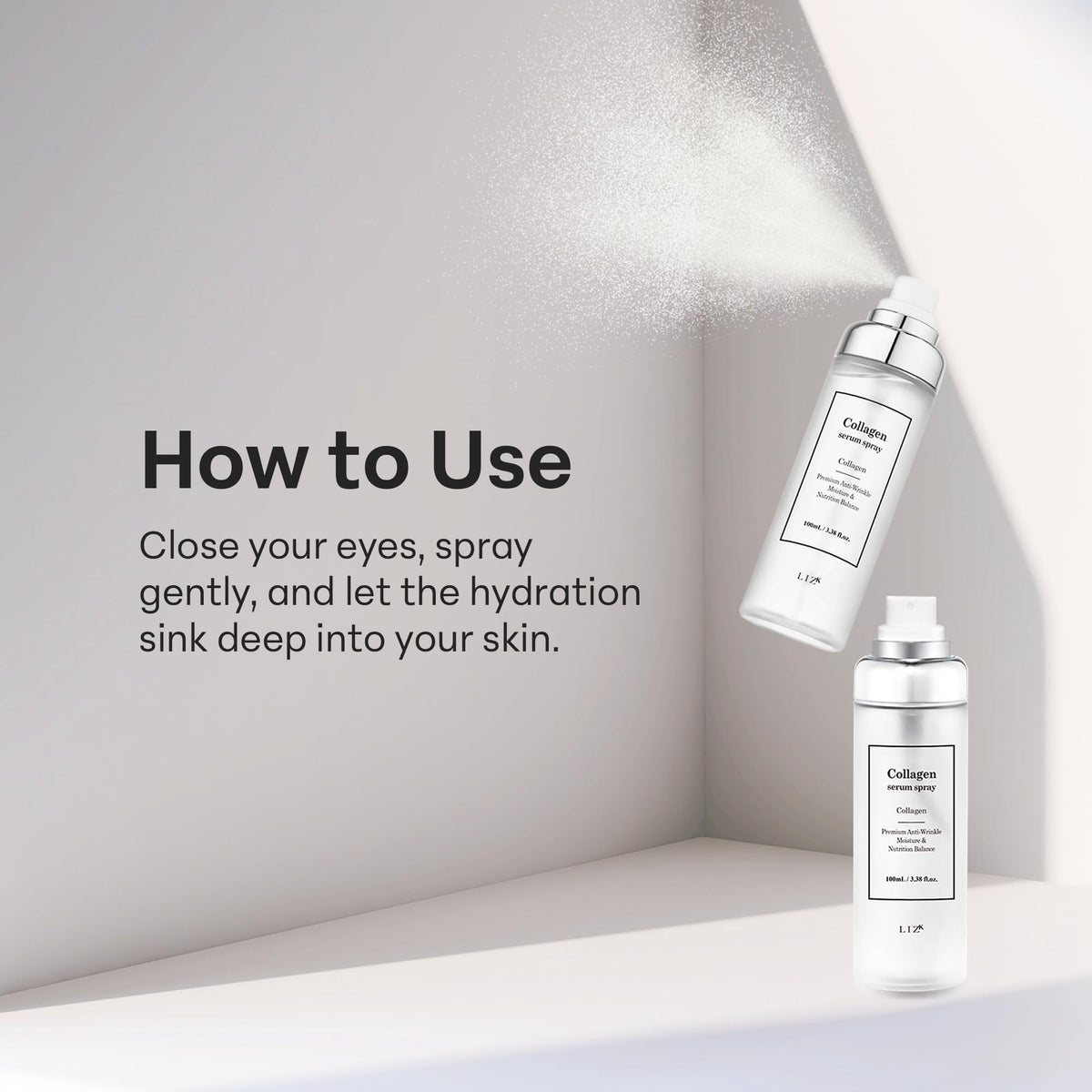 LIZK bottle with travel bag showing compact, portable convenience