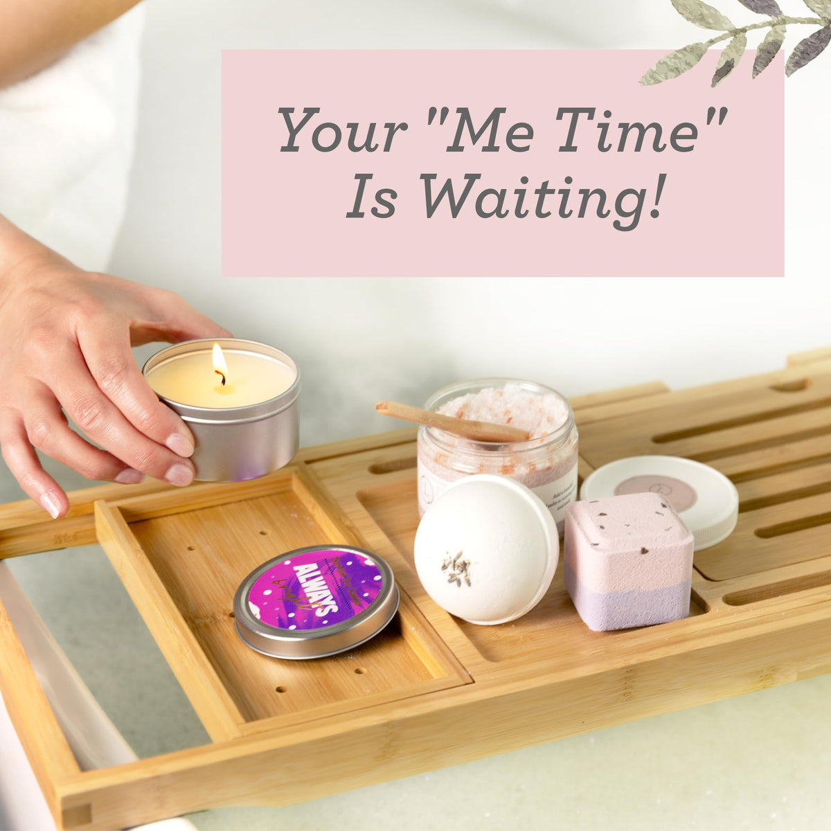 lizush candle and eye mask relaxing scene showing calm ambiance benefit