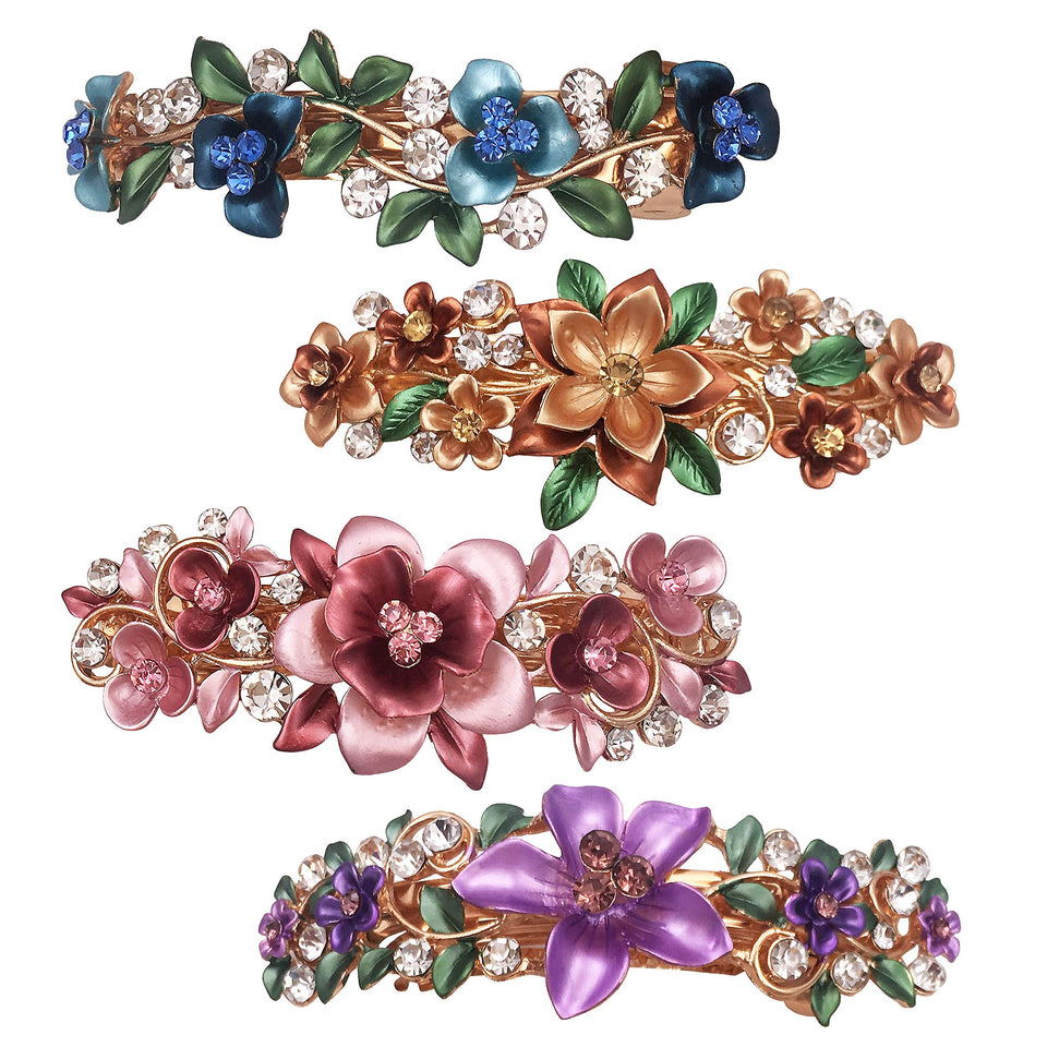 Lizzie Kay front packaging showing four colorful barrettes and gift box, enhances gift appeal